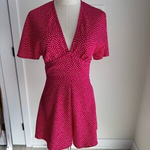 Zara Red and White Polka Dot Dress